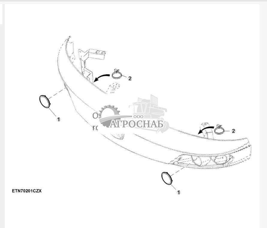 Внутренние крышки фонарей нижней облицовочной панели 